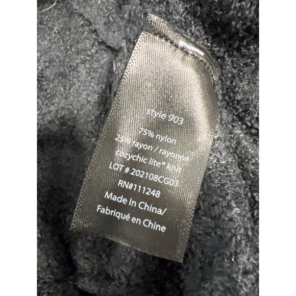 Barefoot Dreams Cozy Chic Lite Island Wrap Cardigan Black Womens Small Medium - Picture 4 of 5